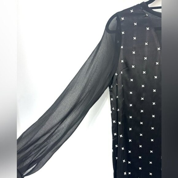 Sandro Starlight Dress in Black / White - Picture 4 of 14